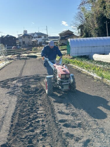 2024年12月24日(火)の作業記録 (掘り取り機で里芋の収穫作業、掘り取り機が途中から不調の為メンテナンス作業)